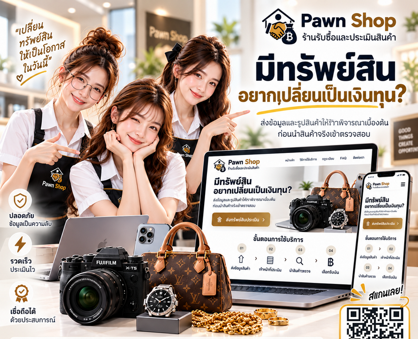 pawn shop รับประเมิน จำนำสินค้า